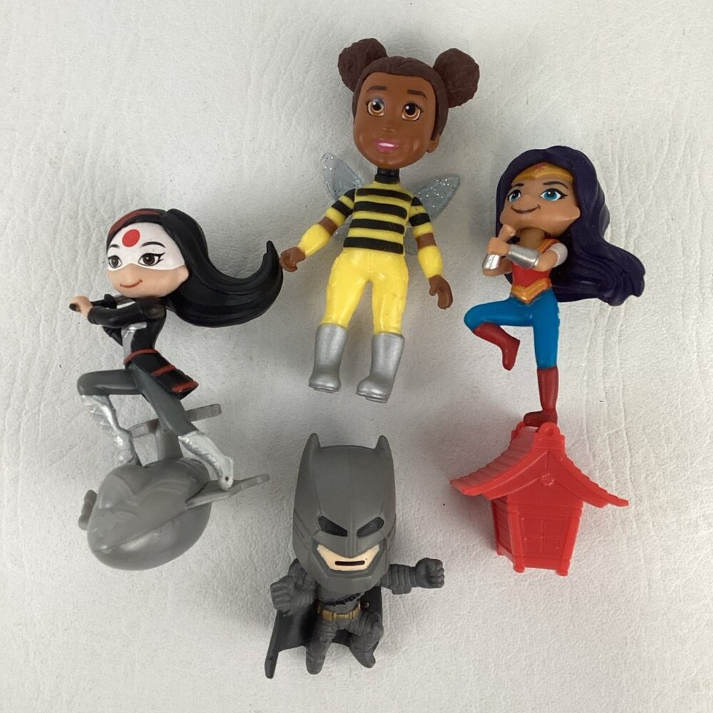 DC Super Hero Girls Mini Figure Dolls Bublebee Katana Wonder Woman Batman Lot